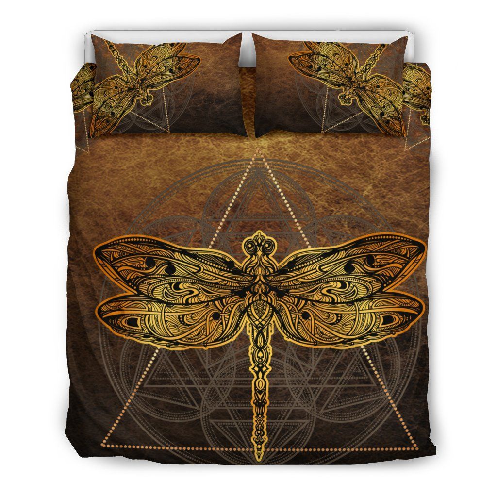 Golden Dragonfly Bedding Set