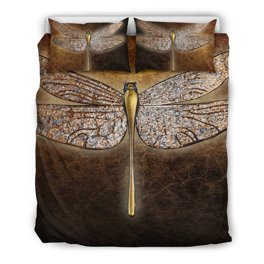 Golden Dragonfly Bedding Set