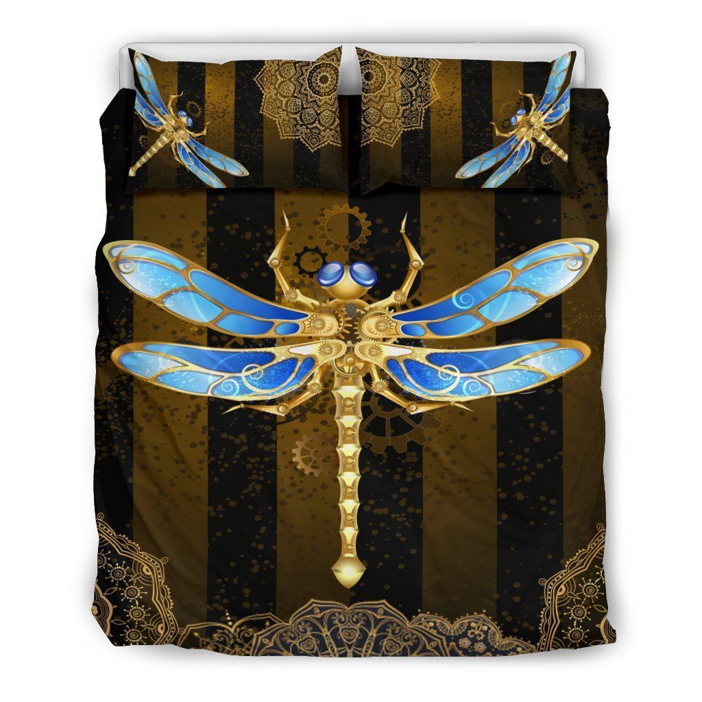 Golden Dragonfly Bedding Set