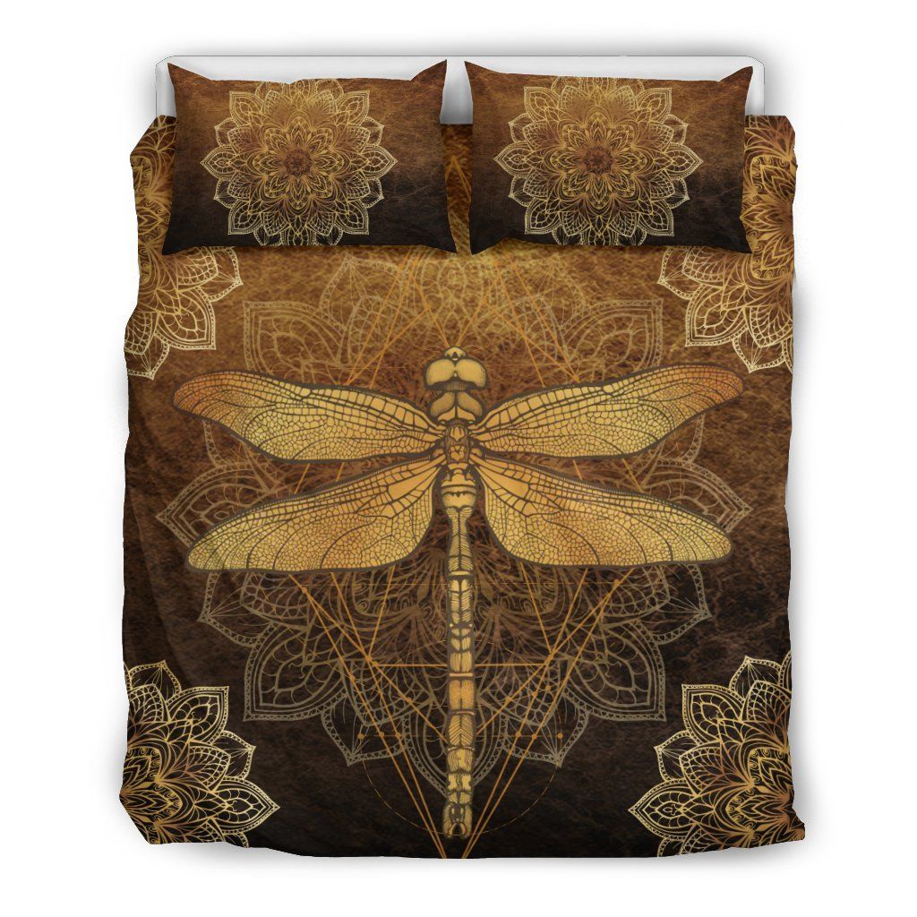 Golden Dragonfly Bedding Set