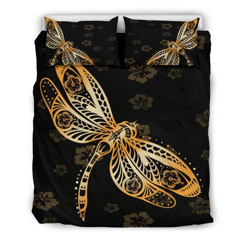 Golden Dragonfly Bedding Set