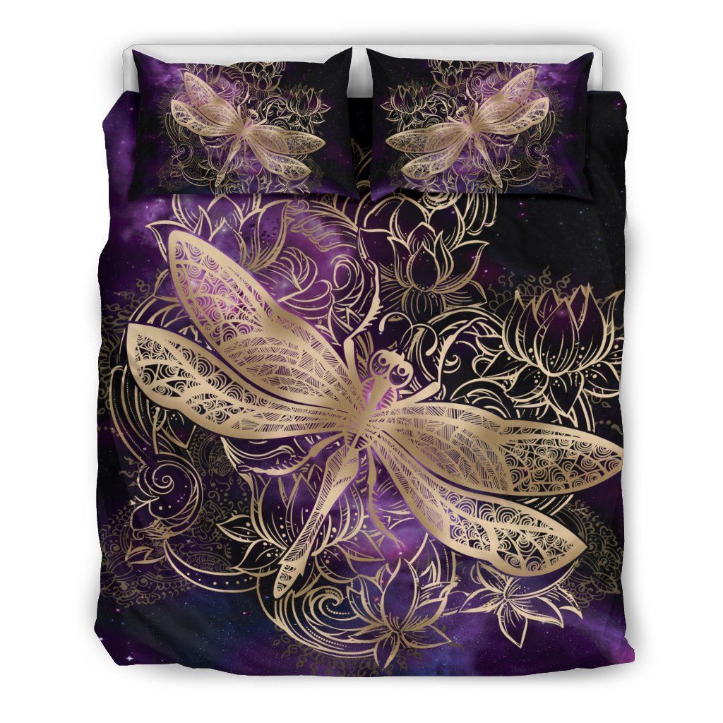 Golden Dragonfly Bedding Set