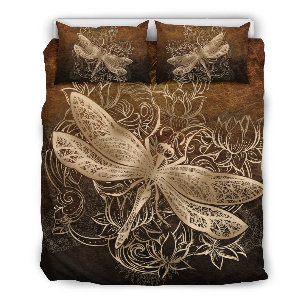 Golden Dragonfly Bedding Set