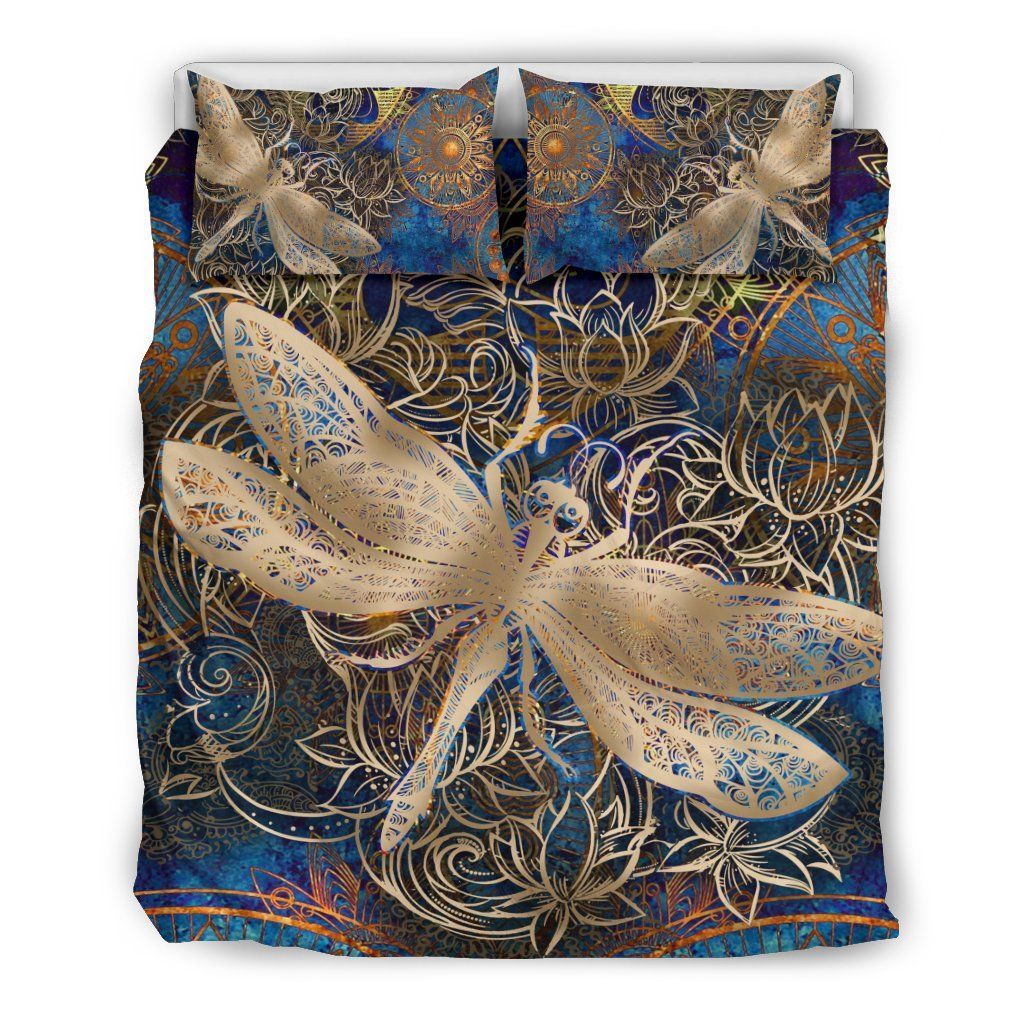 Golden Dragonfly Bedding Set