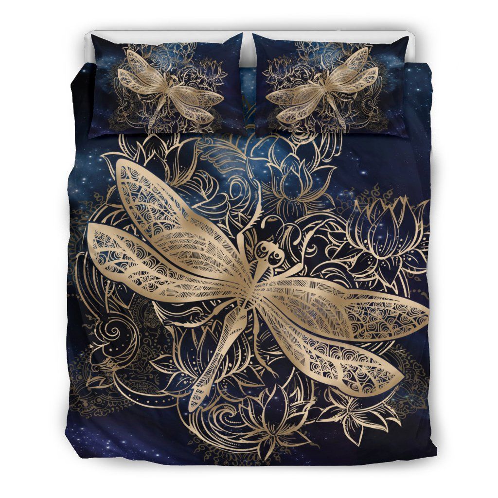 Golden Dragonfly Bedding Set