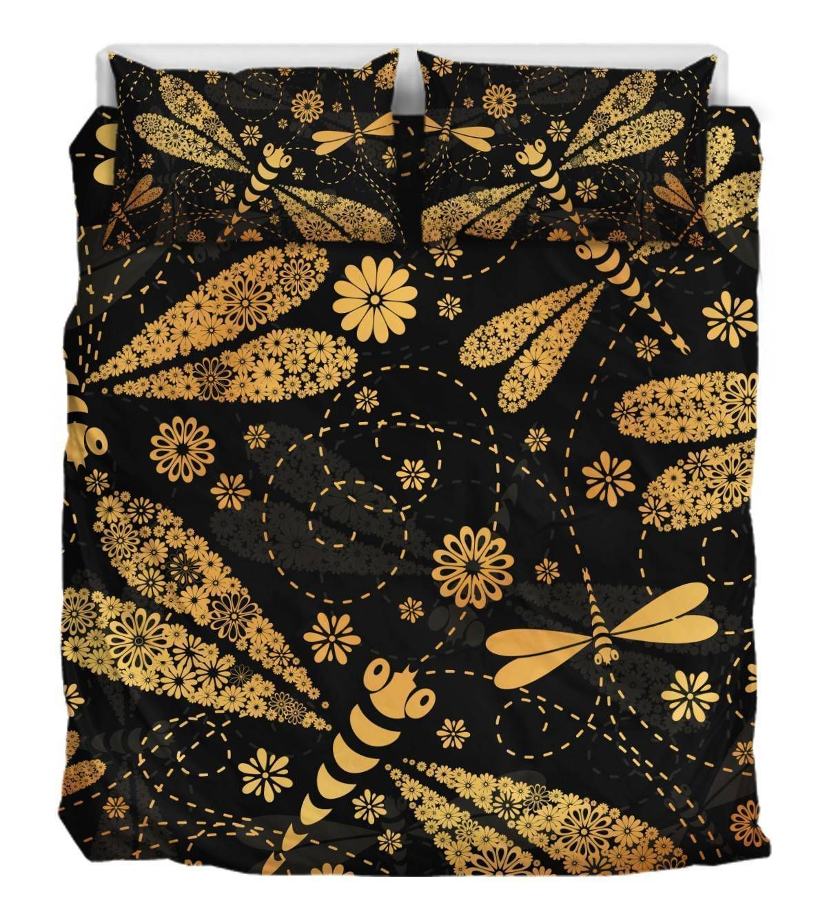 Golden Dragonfly Bedding Set