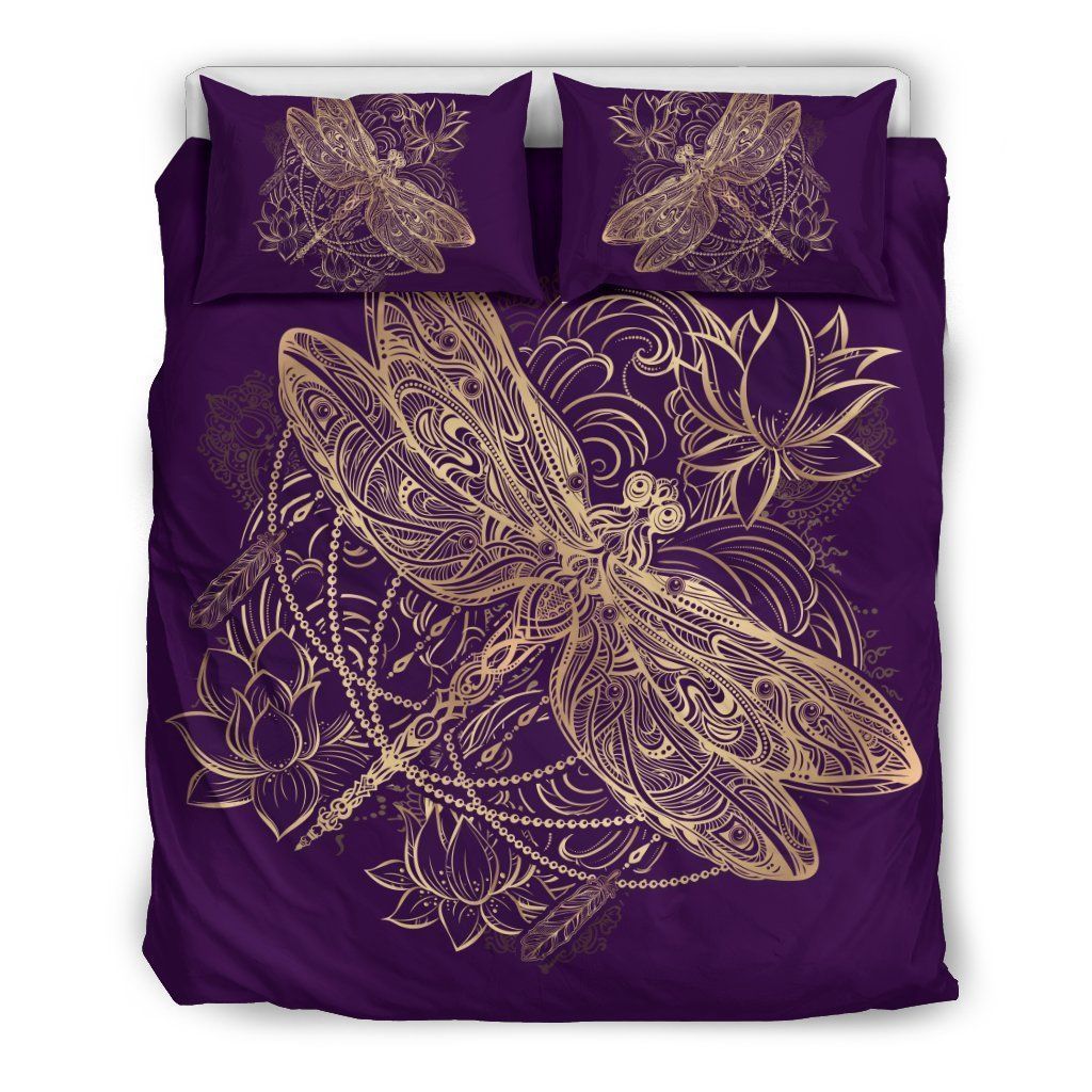 Golden Dragonfly Bedding Set