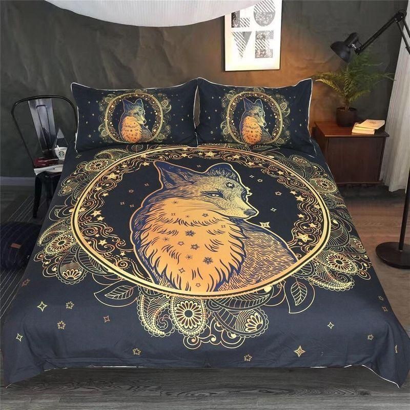 Golden Fox 3D Bedding Set