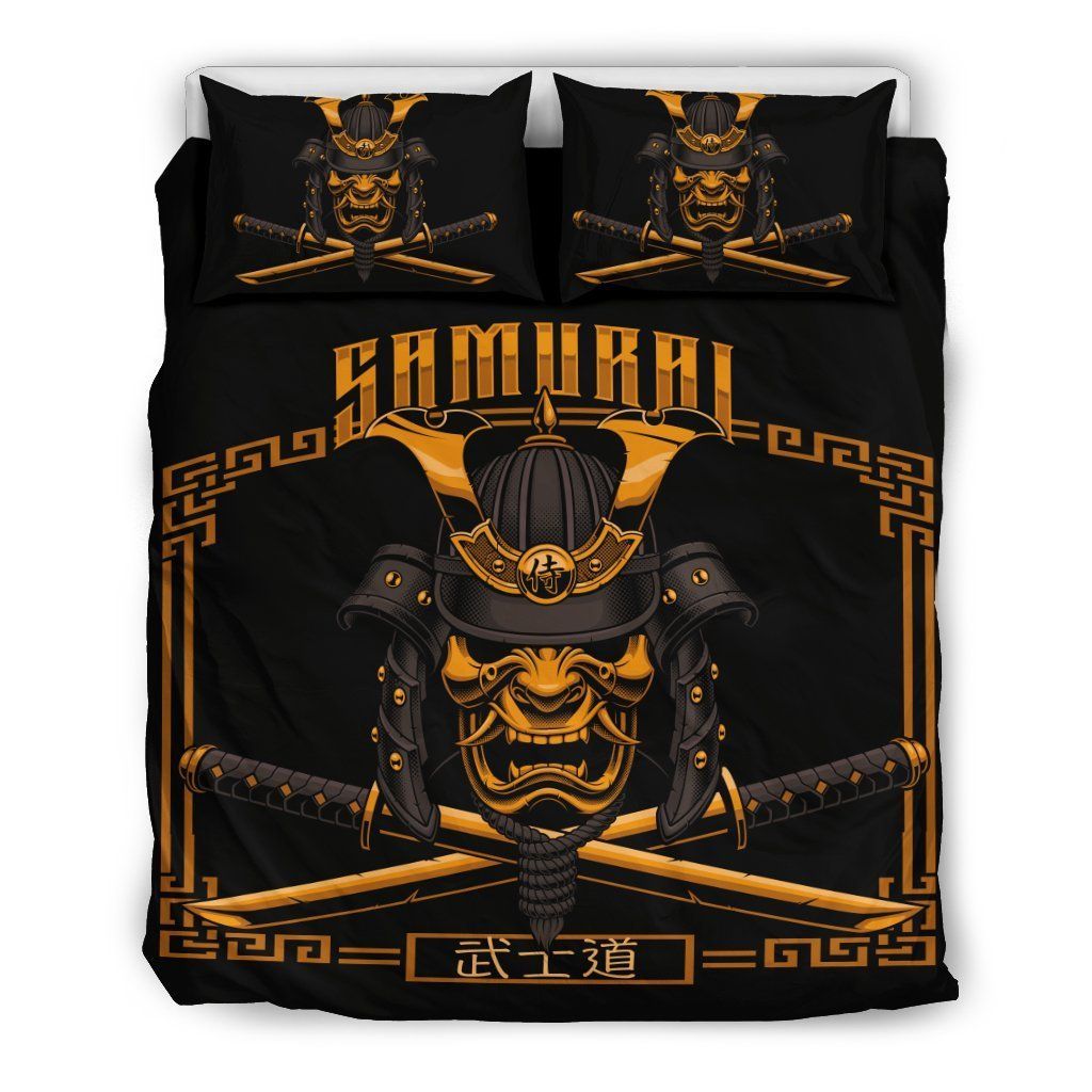 Golden Japan Samurai Black Bedding Set