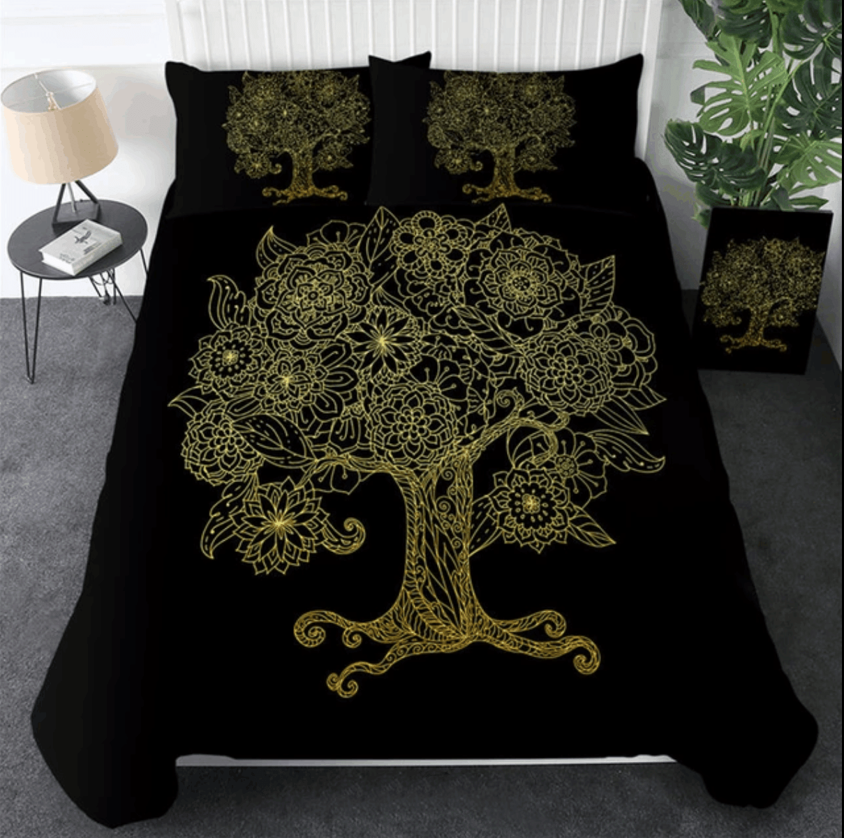 Golden Mandala Tree Bedding Set