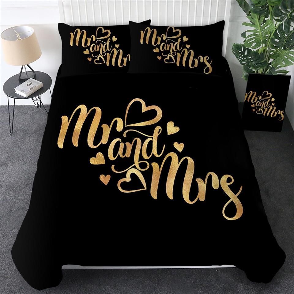 Golden Marriage Bedding Set