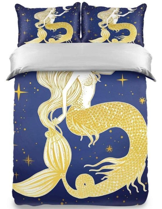 Golden Mermaid Bedding Set