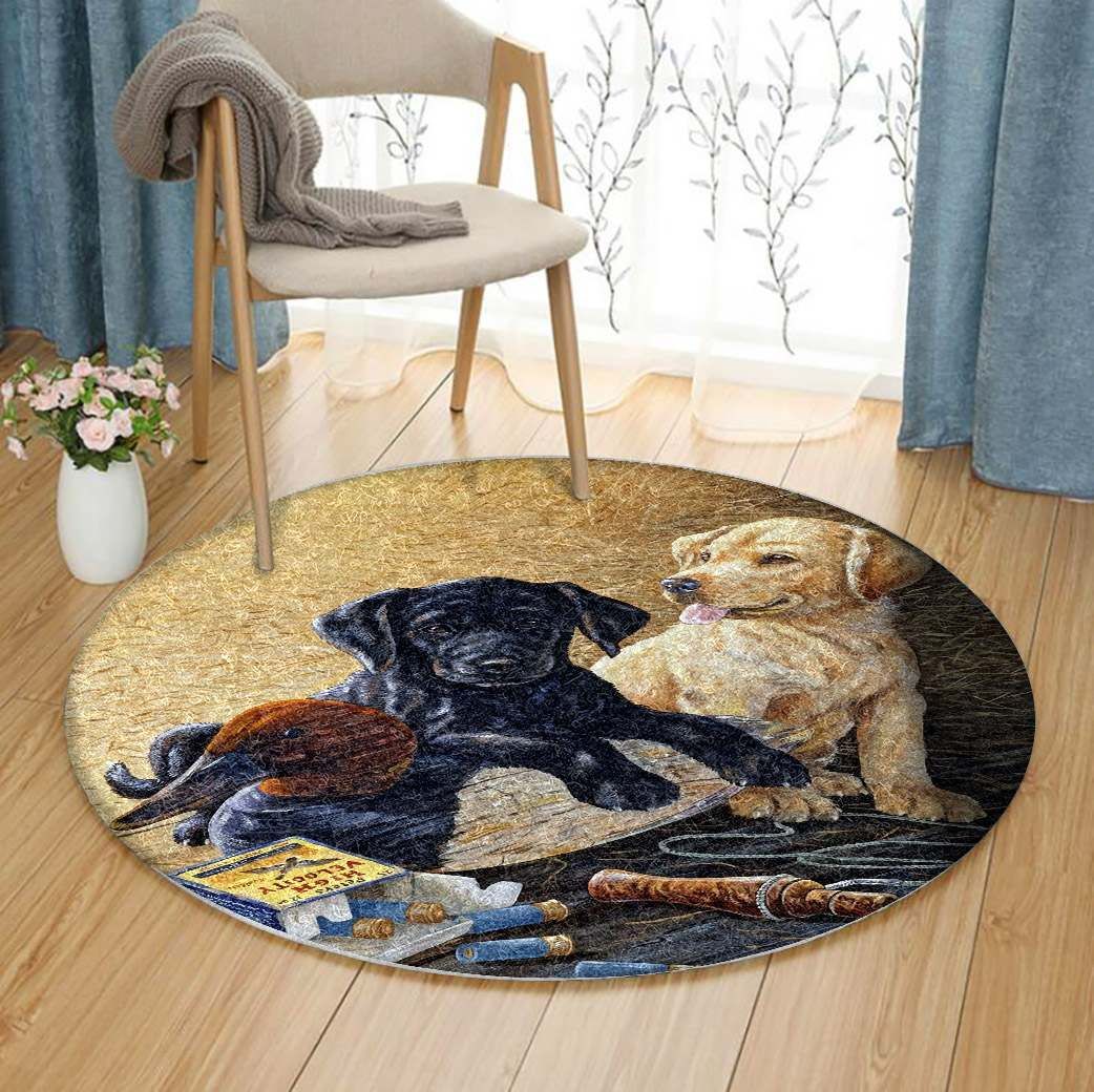 Golden Round Carpet