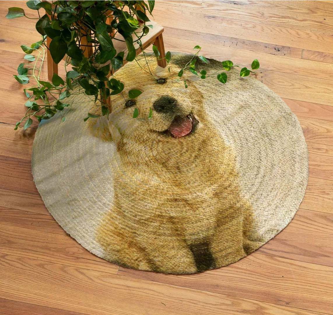 Golden Retrieve Round Carpet