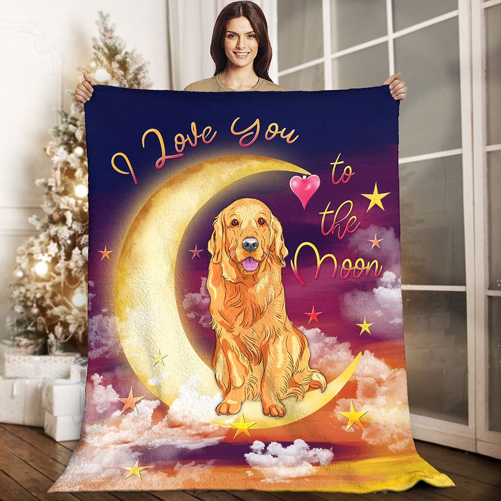 Golden Retriever Sherpa Fleece Blanket