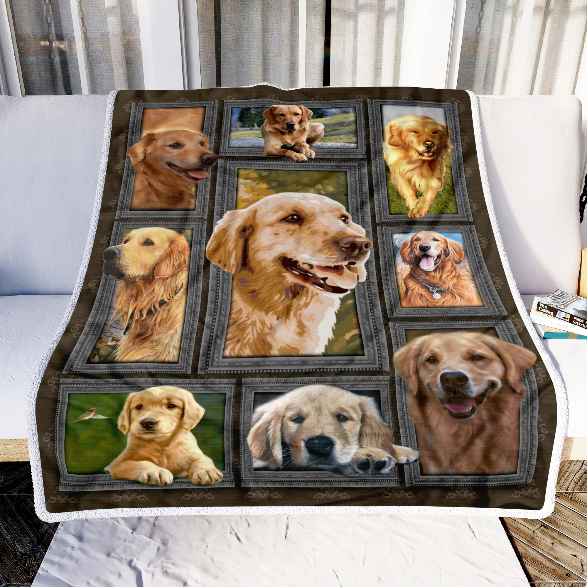 Golden Retriever Art Fleece Blanket