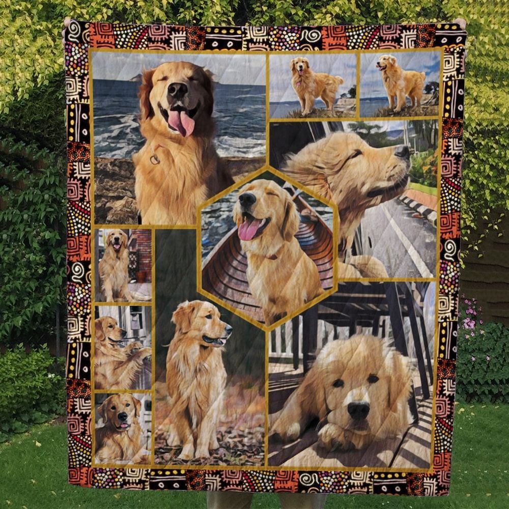 Golden Retriever Babe Babe Dog GS-CL-DT3006 Quilt Blanket
