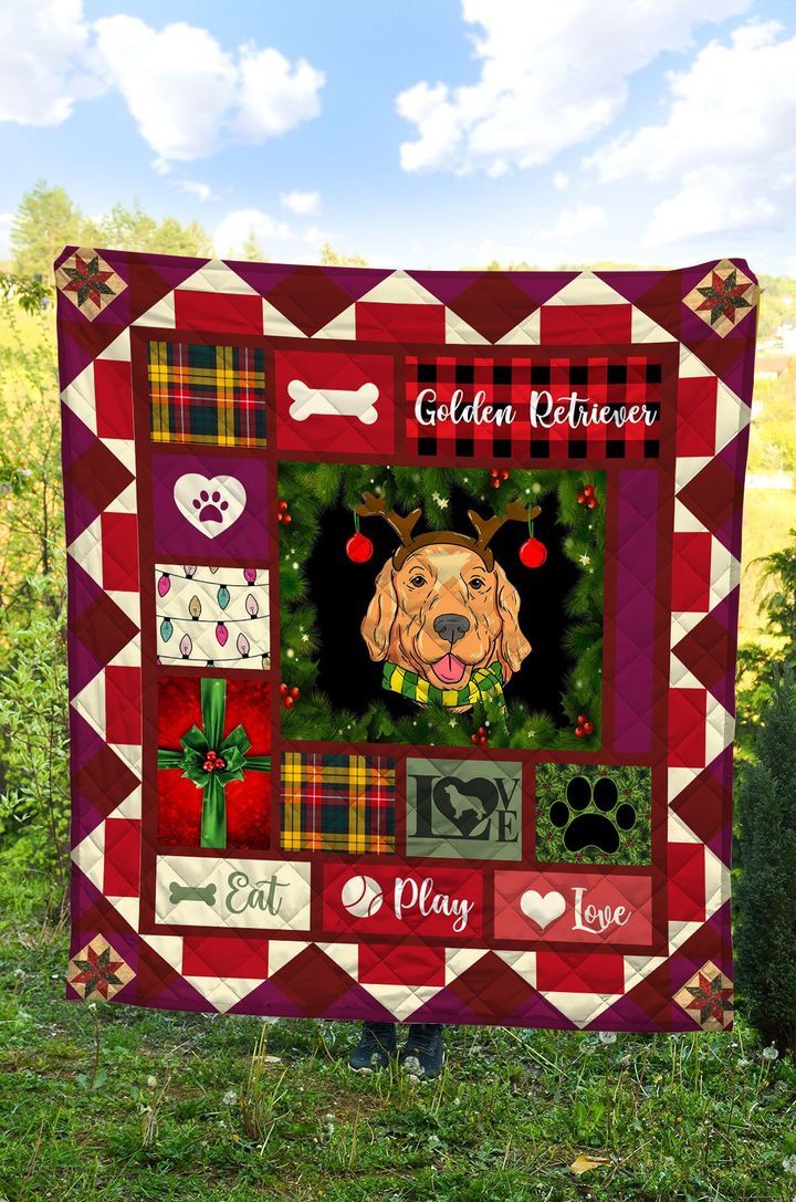 Golden Retriever Christmas DTC2311748 Quilt Blanket