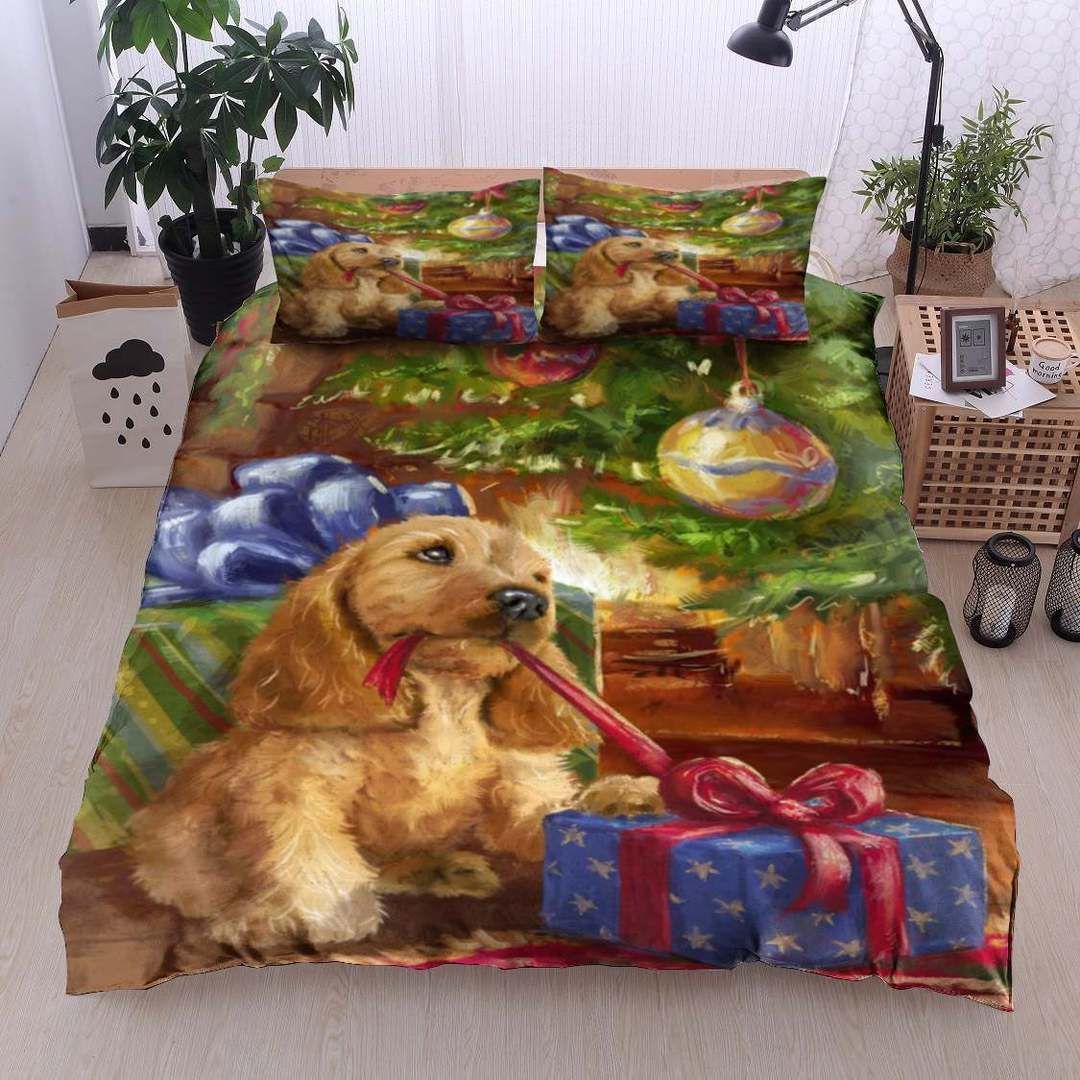 Golden Retriever Christmas Bedding Set