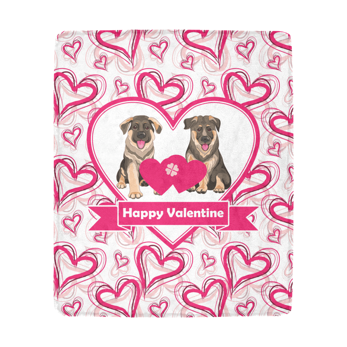 Golden Retriever Cute Valentines Sherpa Fleece Blanket