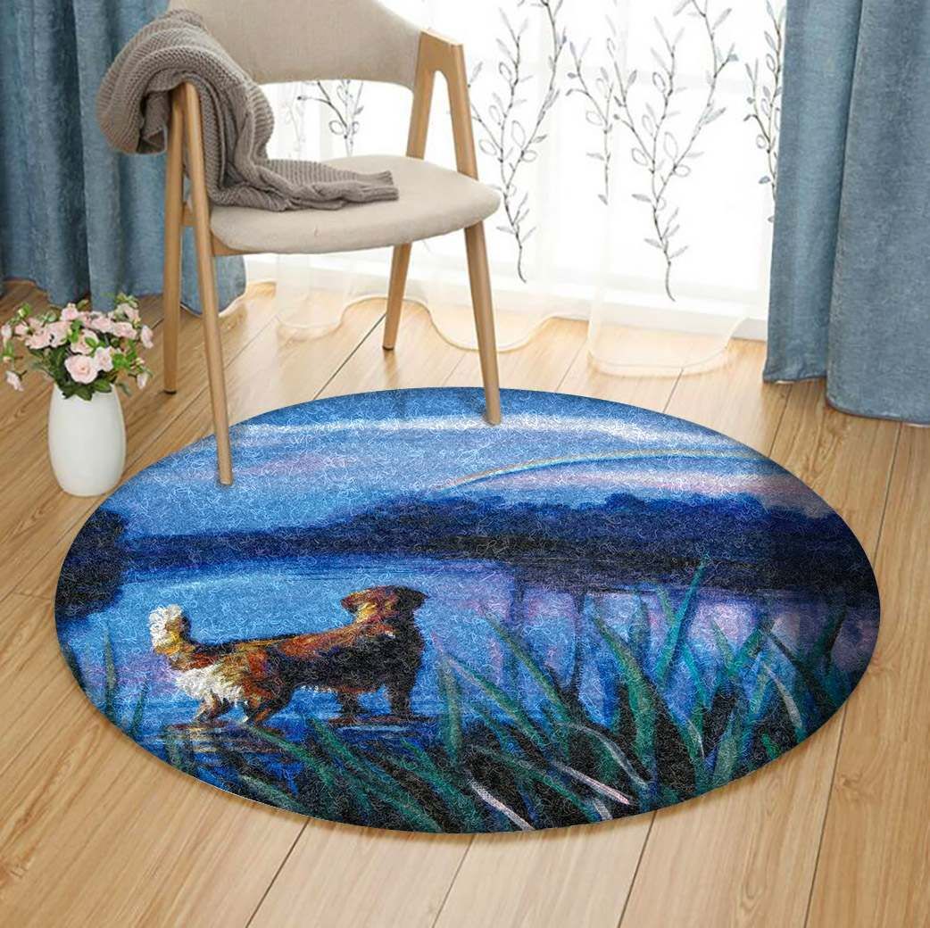 Golden Retriever Round Carpet