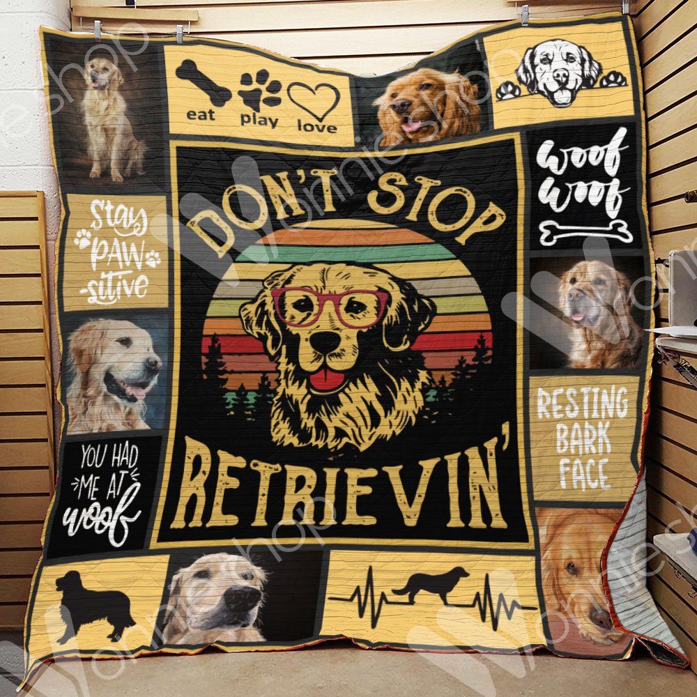 Golden Retriever Dog Blanket LNT1512048 Quilt Blanket