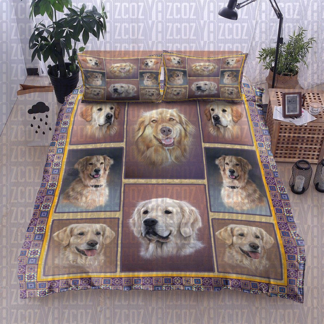 Golden Retriever Dog Bedding Set