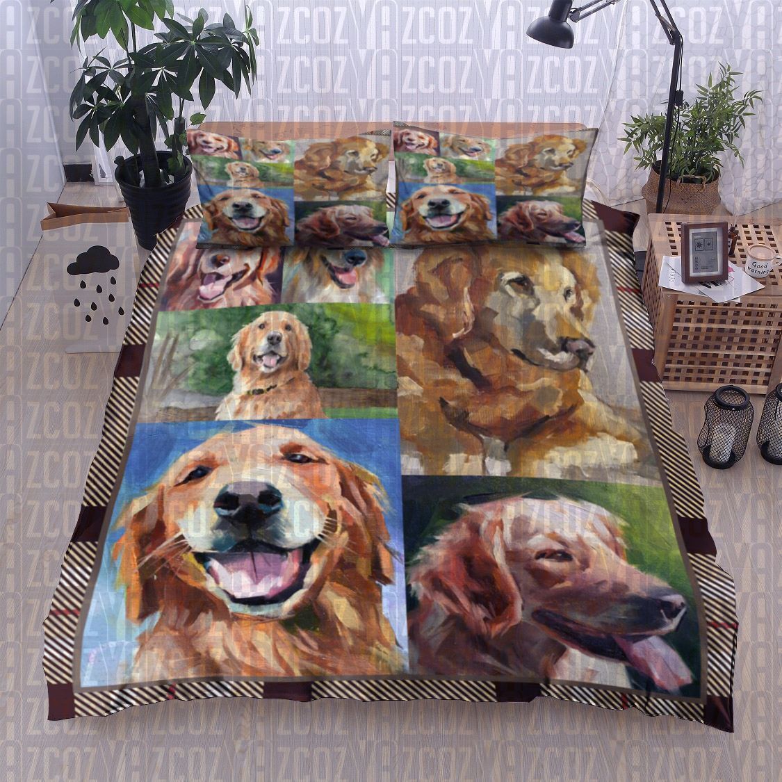 Golden Retriever Dog Bedding Set