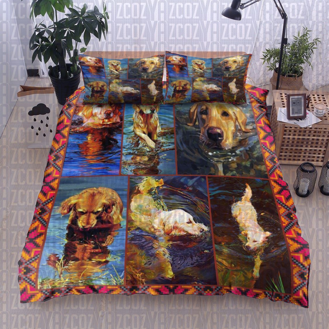 Golden Retriever Dog Bedding Set