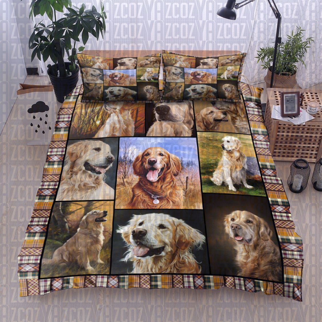 Golden Retriever Dog Bedding Set