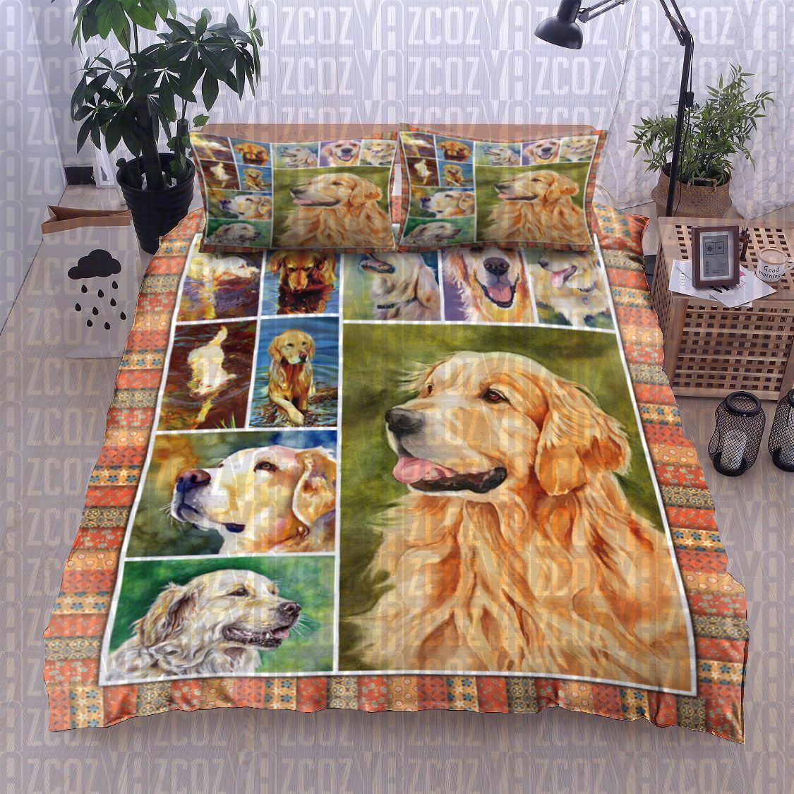 Golden Retriever Dog Bedding Set