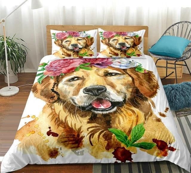 Golden Retriever Dog Bedding Set