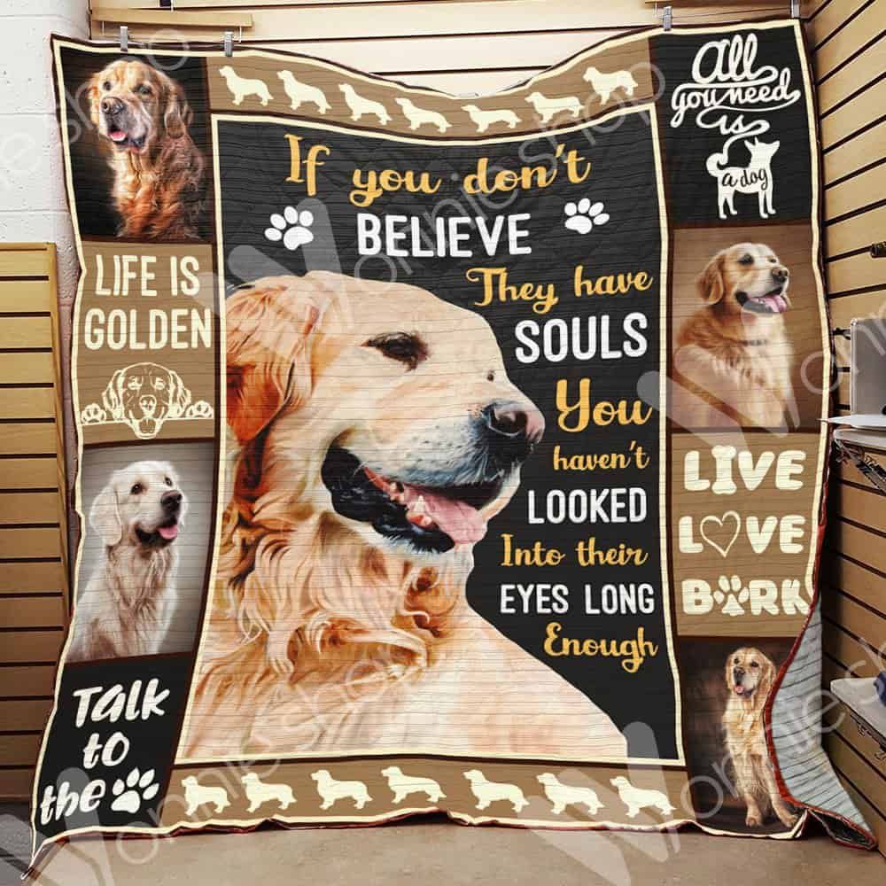 Golden Retriever Dog Quilt Blanket DHC01021040TD