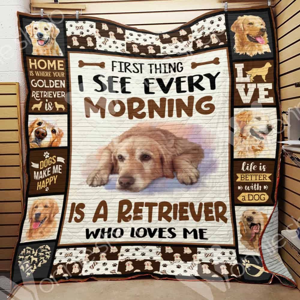 Golden Retriever Dog Quilt Blanket DHC0102888TD