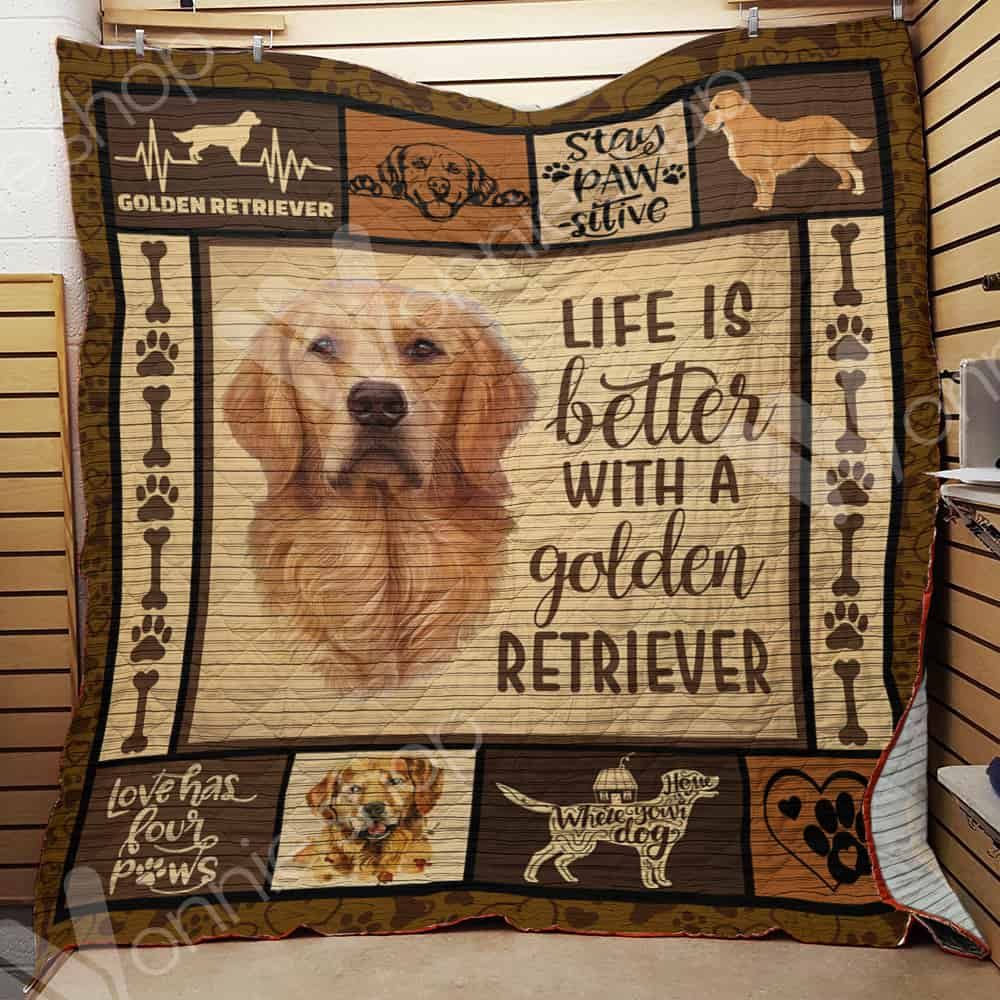 Golden Retriever Dog Quilt Blanket DHC0302698TD