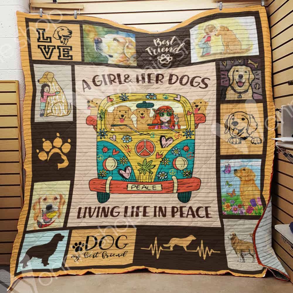 Golden Retriever Dog Quilt Blanket DHC0302700TD