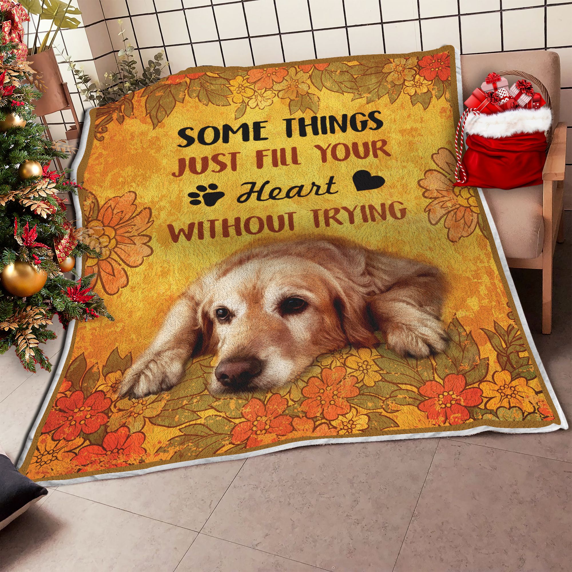 Golden Retriever Fleece Blanket