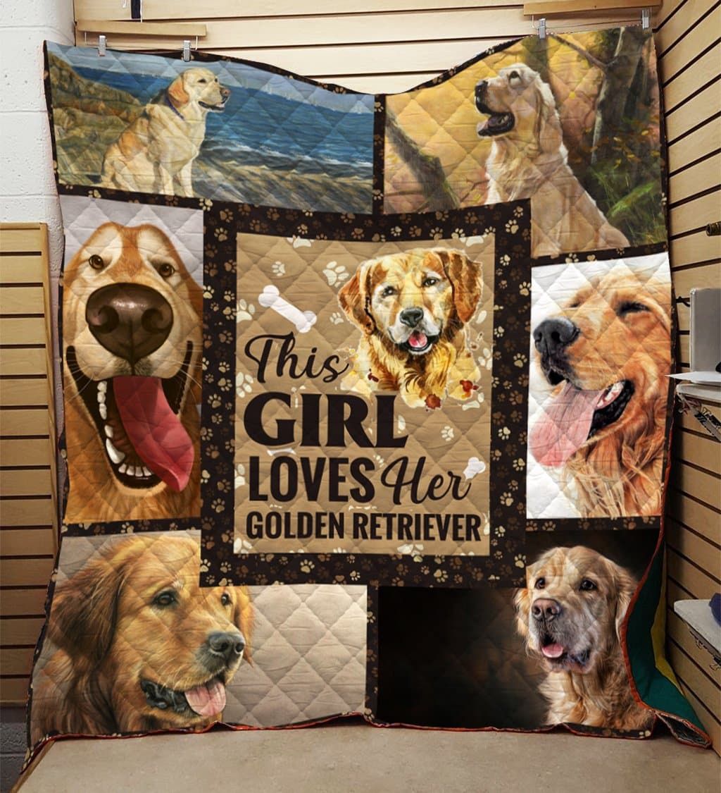 Golden Retriever Good Girl Love Her Dog Quilt Blanket DHC31121078TD