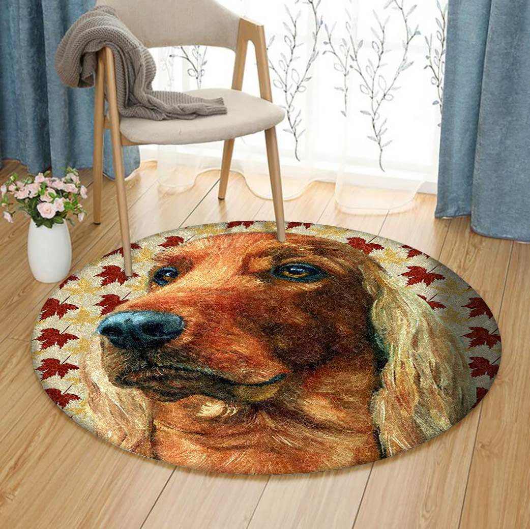 Golden Retriever Round Carpet