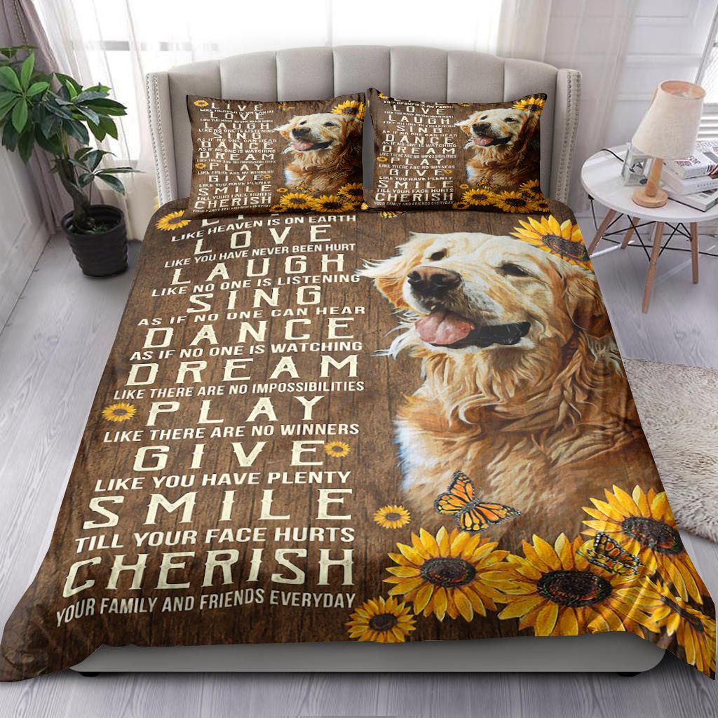 Golden Retriever Live Love Laugh Bedding Set