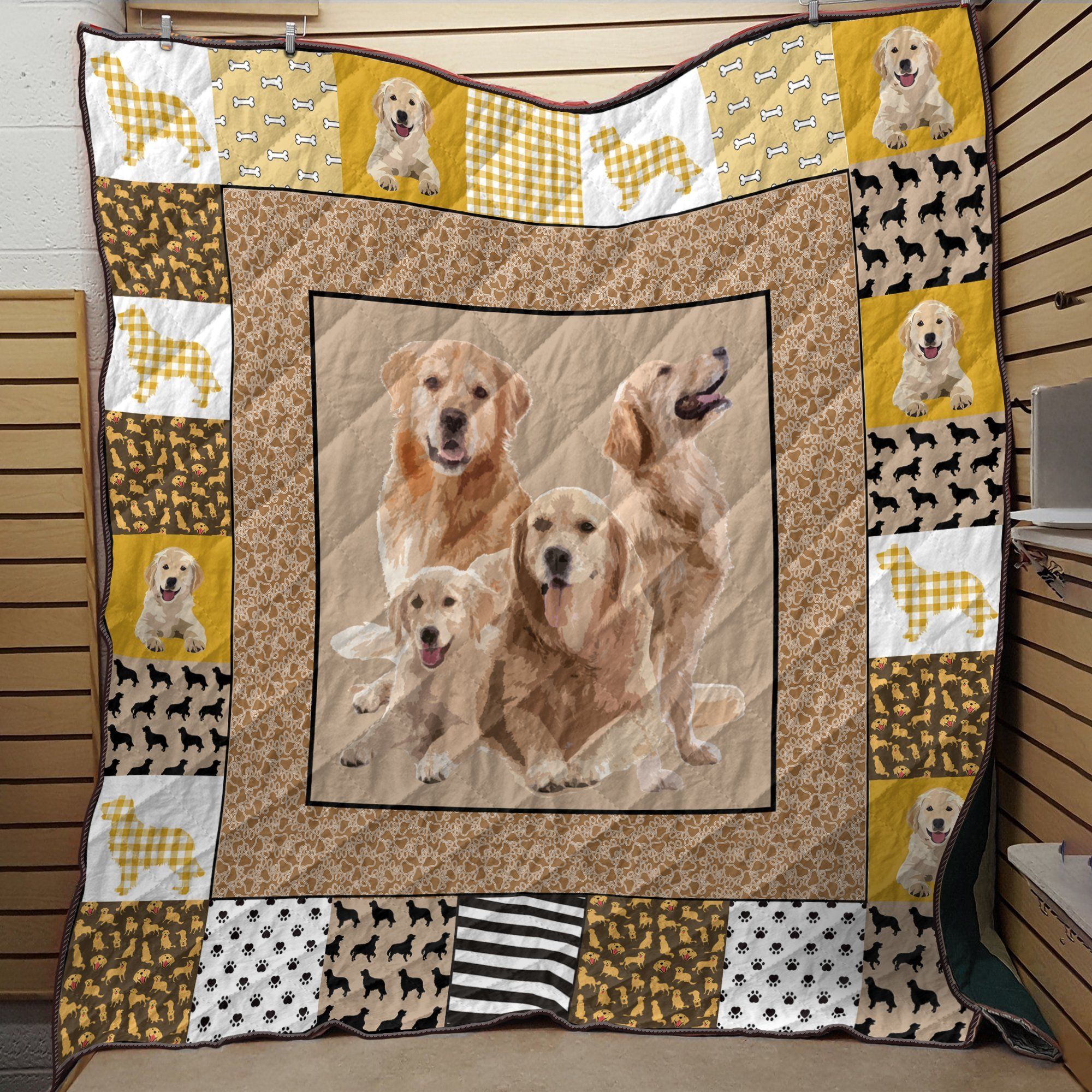 Golden Retriever Loving Dog Quilt Blanket Dhc09121874Dd