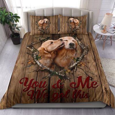 Golden Retriever Loving Bedding Set
