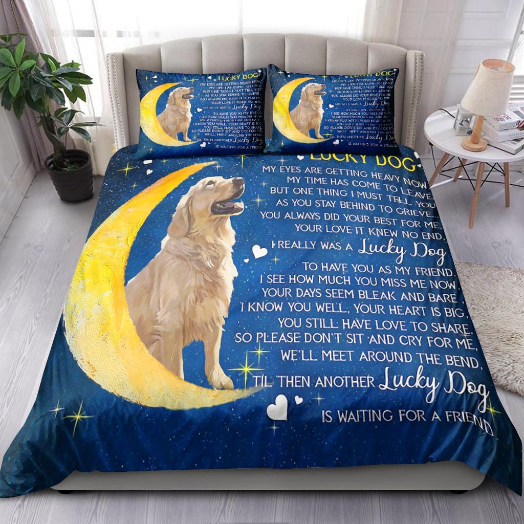 Golden Retriever Lucky Dog Bedding Set
