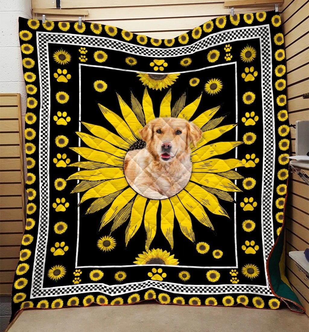 Golden Retriever My Sunflower Quilt Blanket DHC31121329TD