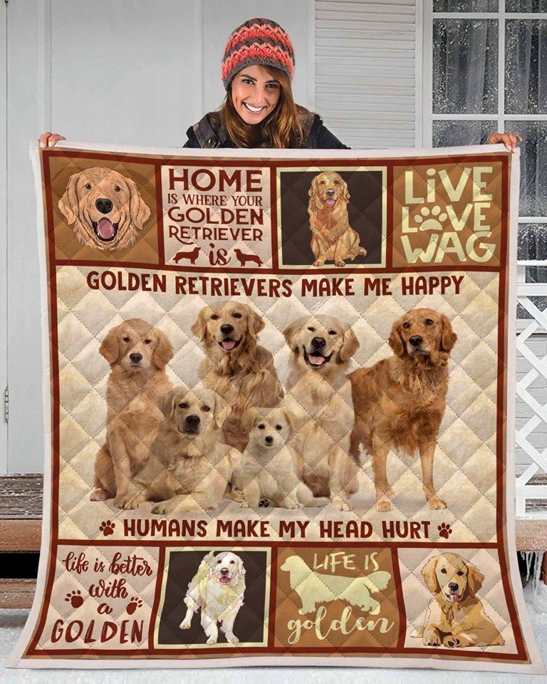 Golden Retriever Quilt Blanket DHC13122633VT
