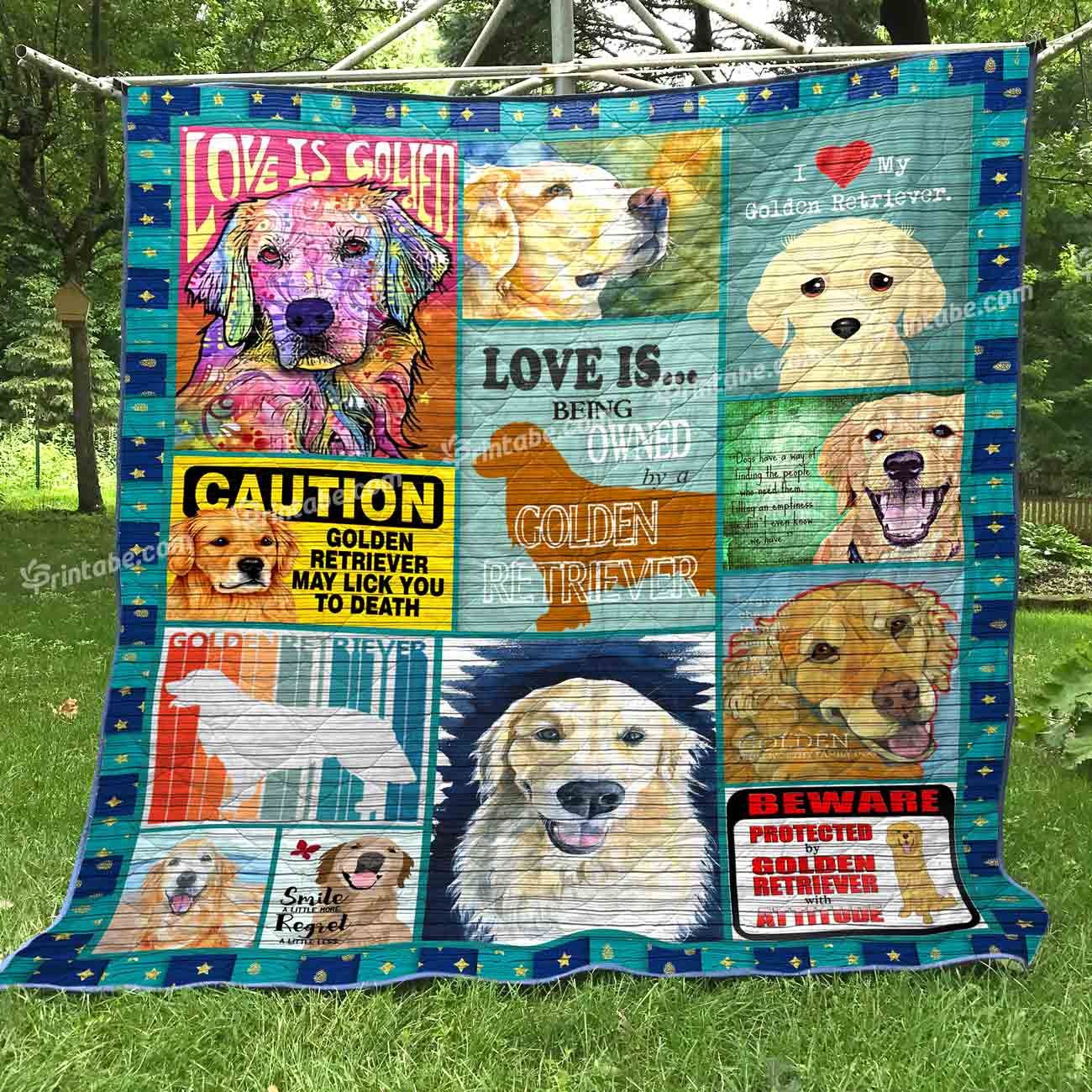 Golden Retriever Quilt Blanket DHC13123079VT