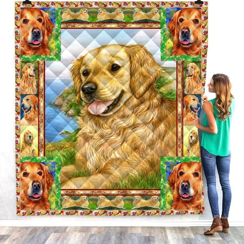 Golden Retriever Quilt Blanket DHC1312600VT