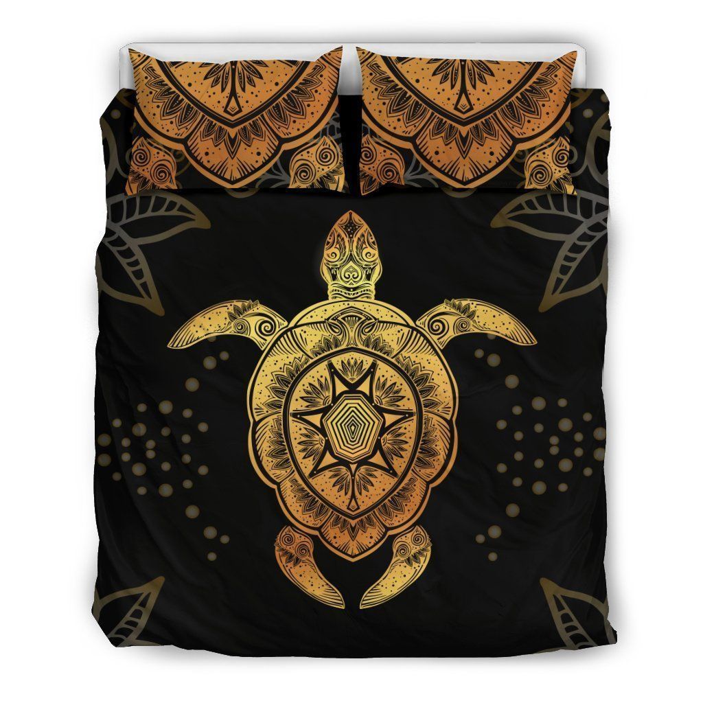 Golden Sea Turtle Bedding Set