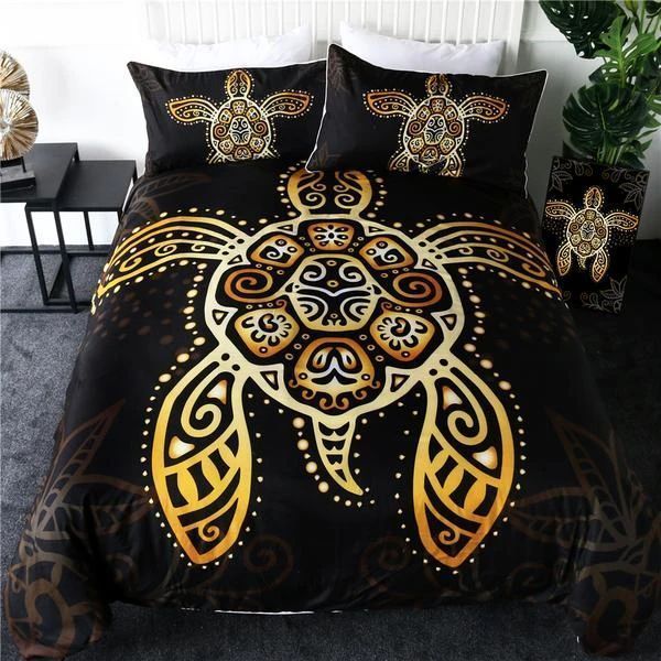 Golden Sea Turtle Bedding Set