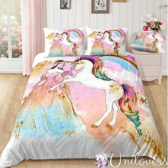 golden Unicorn Bedding Set
